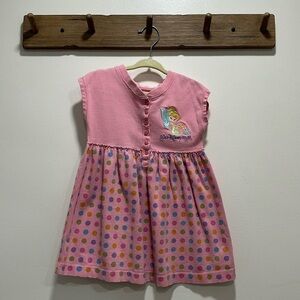 Walt Disney World Vintage Tinkerbell Pink Girls Short Sleeve Dress size XXS